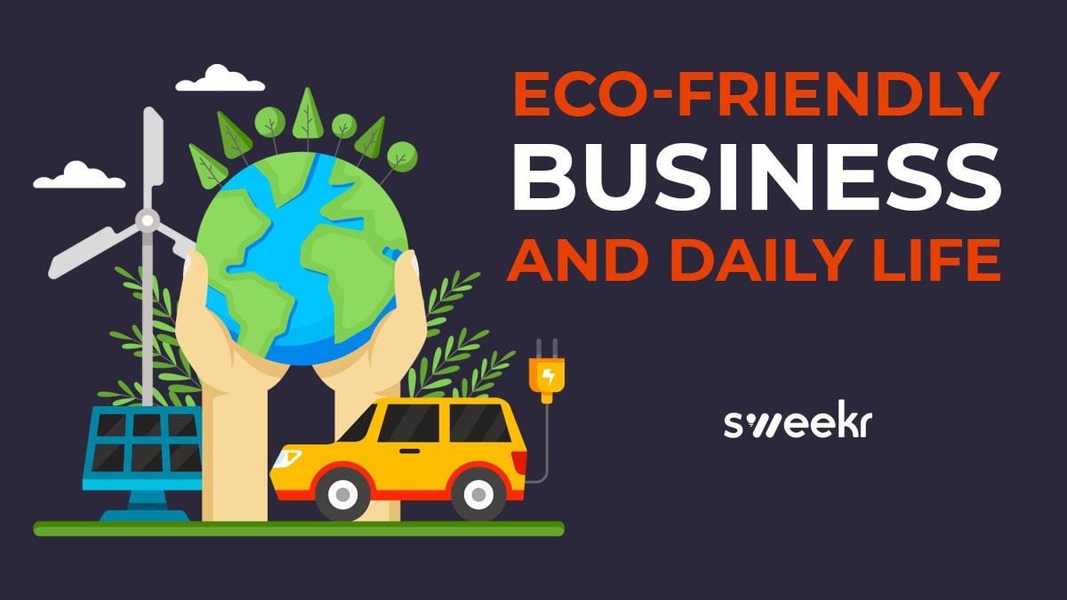eco-friendly business and daily life illustration